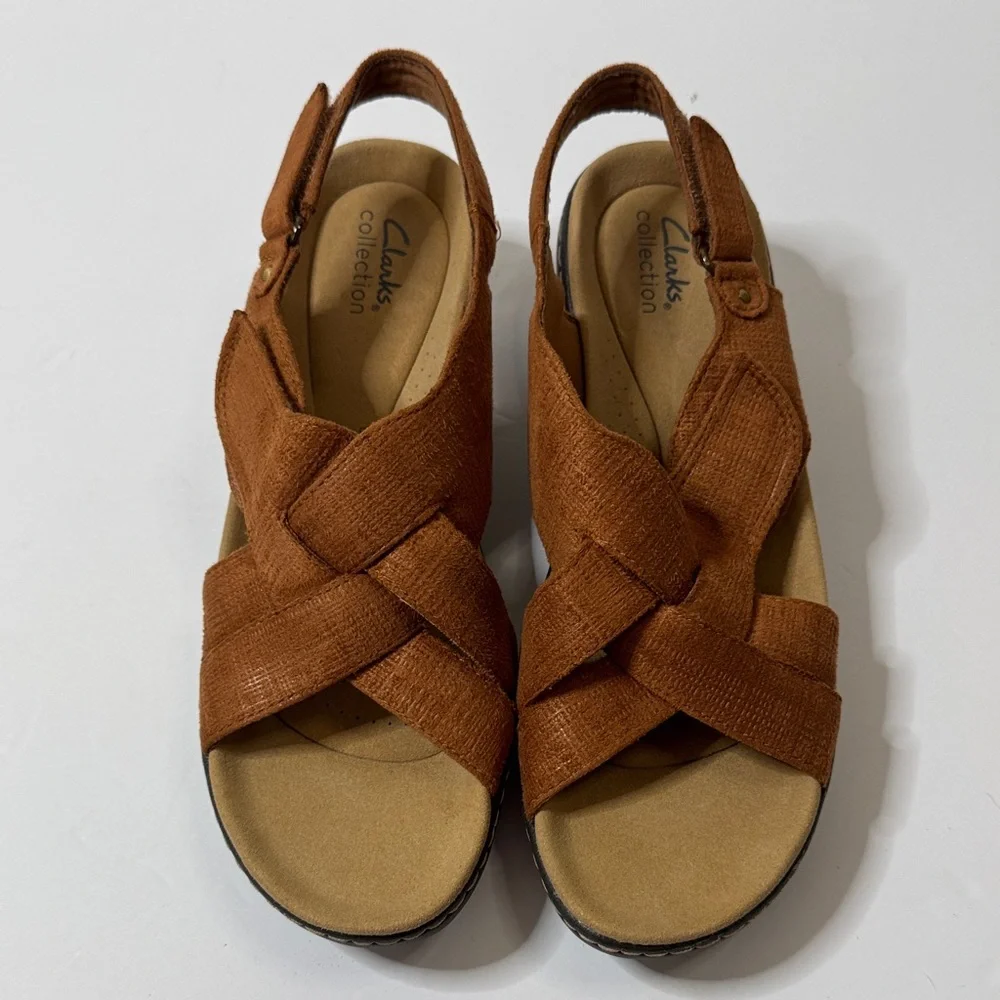 Clarks Merliah Echo Tan Brown Sandals NEW Size 10